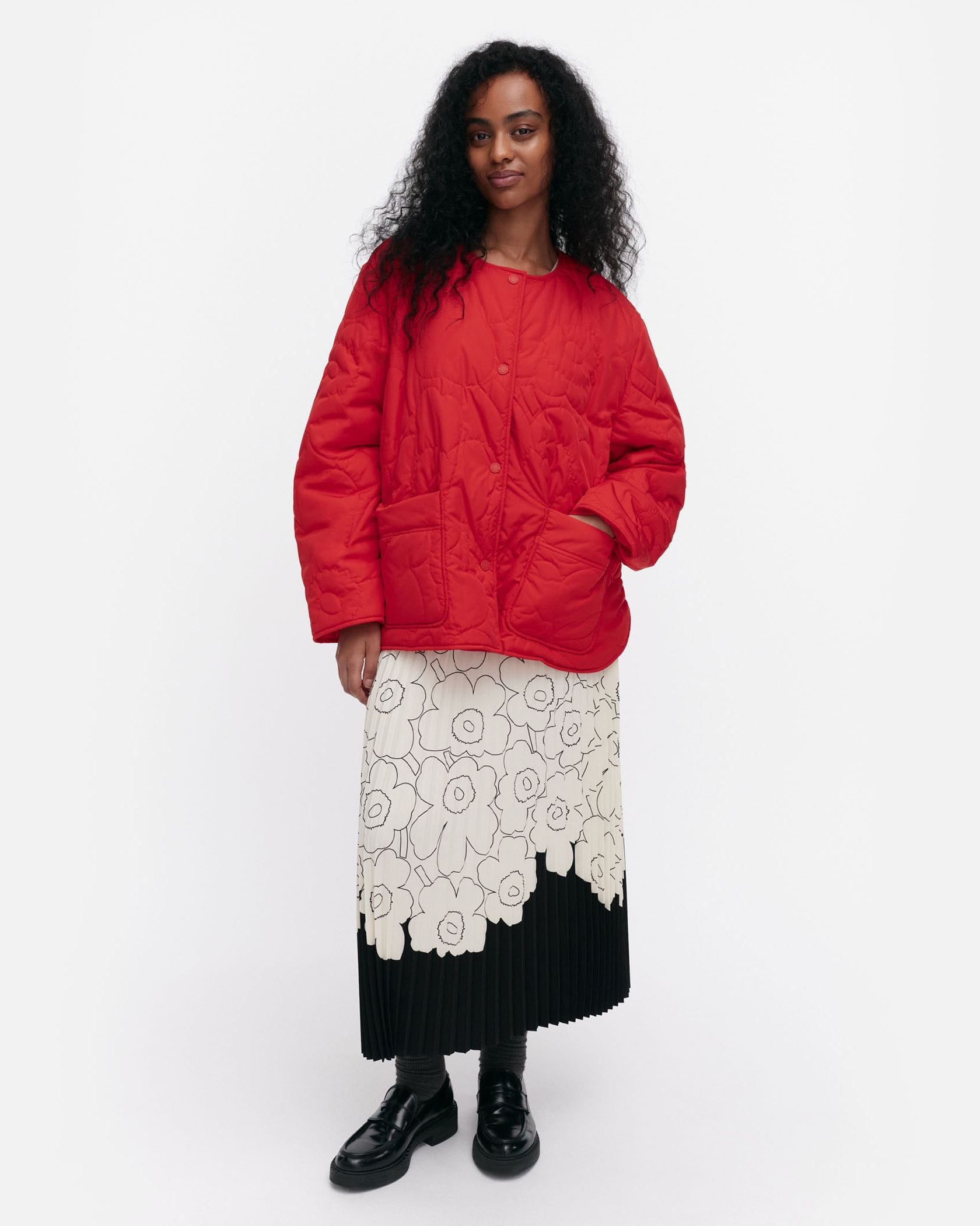 Kapseli Piirto Unikko 中綿コート | Maija Isola | Marimekko