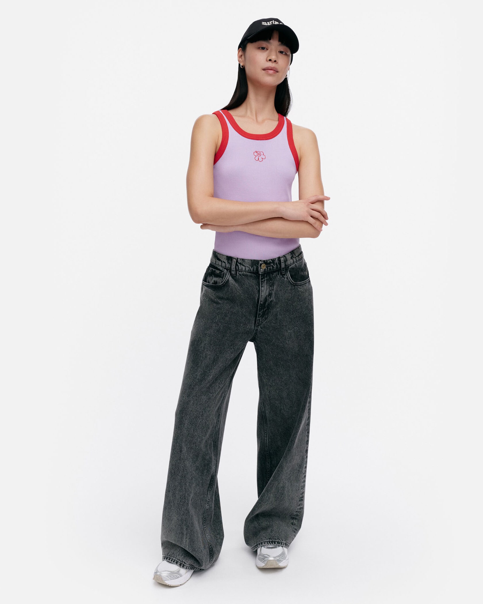 【2025SS】marimekko マリメッコ/ Tasaraita Unikko カットソー Tasaraita Unikko / t-shirt（Tシャツ/カットソー）｜marimekko