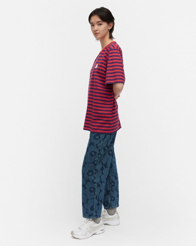 Tasaraita Unisex Unikko Tシャツ Tasaraita Unisex Unikko Tシャツ