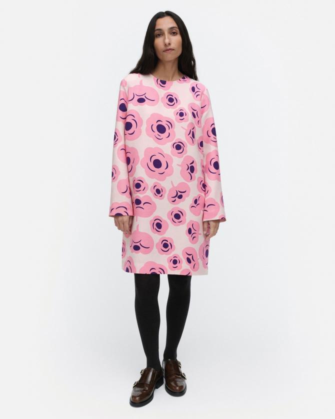 美品 マリメッコ ウニッコ コットン レース ワンピース ホワイト 42 XL marimekko（マリメッコ）の「Unikko / Kaunihisti tunic