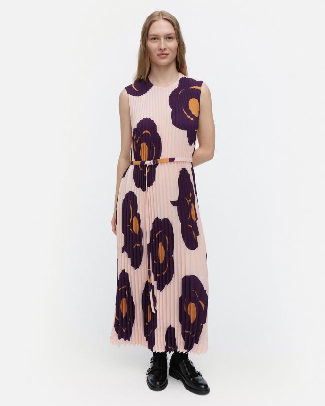 【marimekko】ニットワンピース XSサイズ 赤 ノースリーブ 鮮やか 2023SS】marimekko マリメッコ/ Emmakaisa Unikko ワンピース