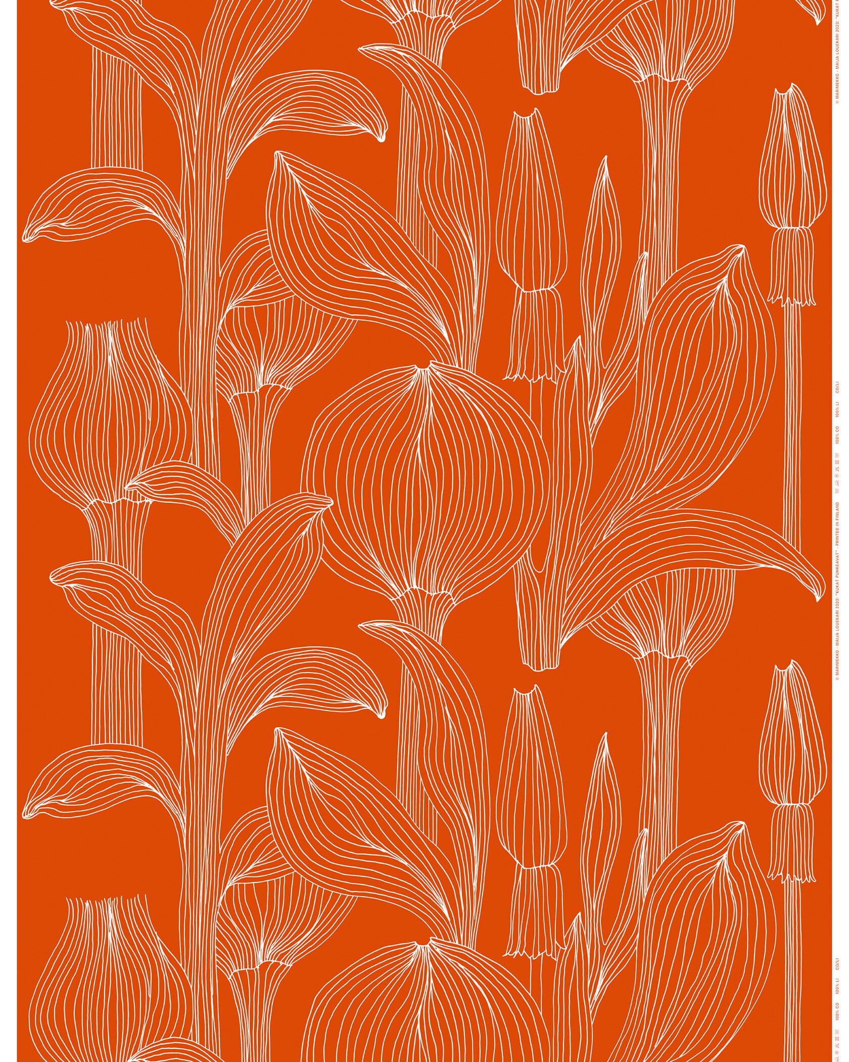 Kukat Puhkeavat コットンサテンファブリック