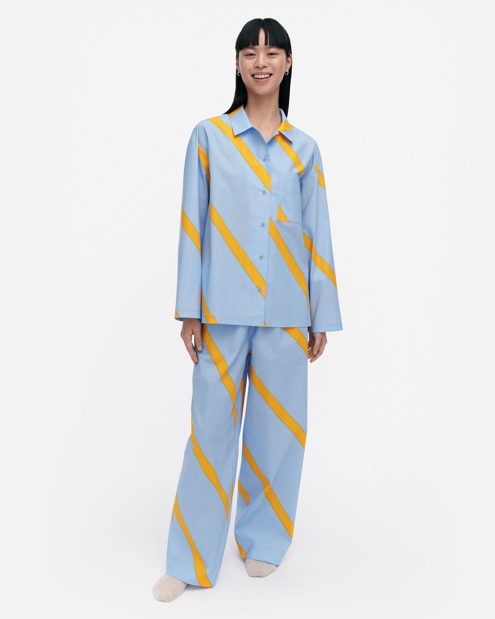 marimekko フラワーパターン パジャマセット 花 柄 トップス