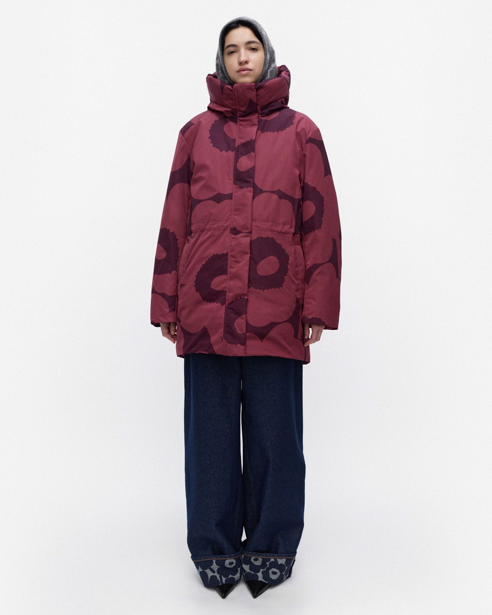 marimekko フード付きコート （日本のMサイズくらい） Kaannos Unikko コート | Maija Isola | Marimekko (マリメッコ) 日本