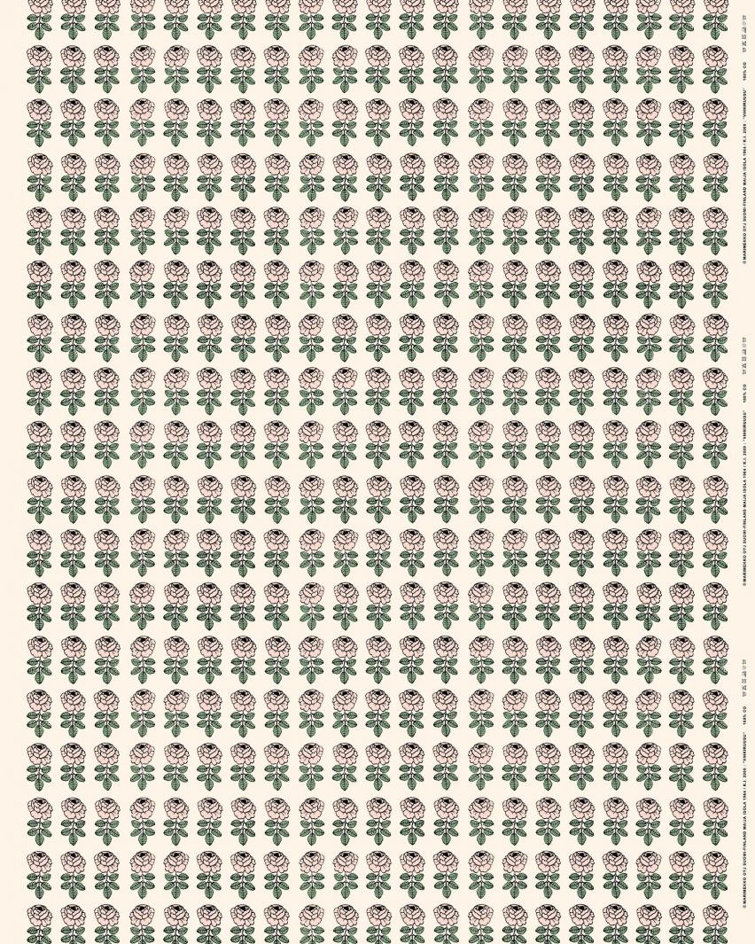 コットン×ピンク×グリーン