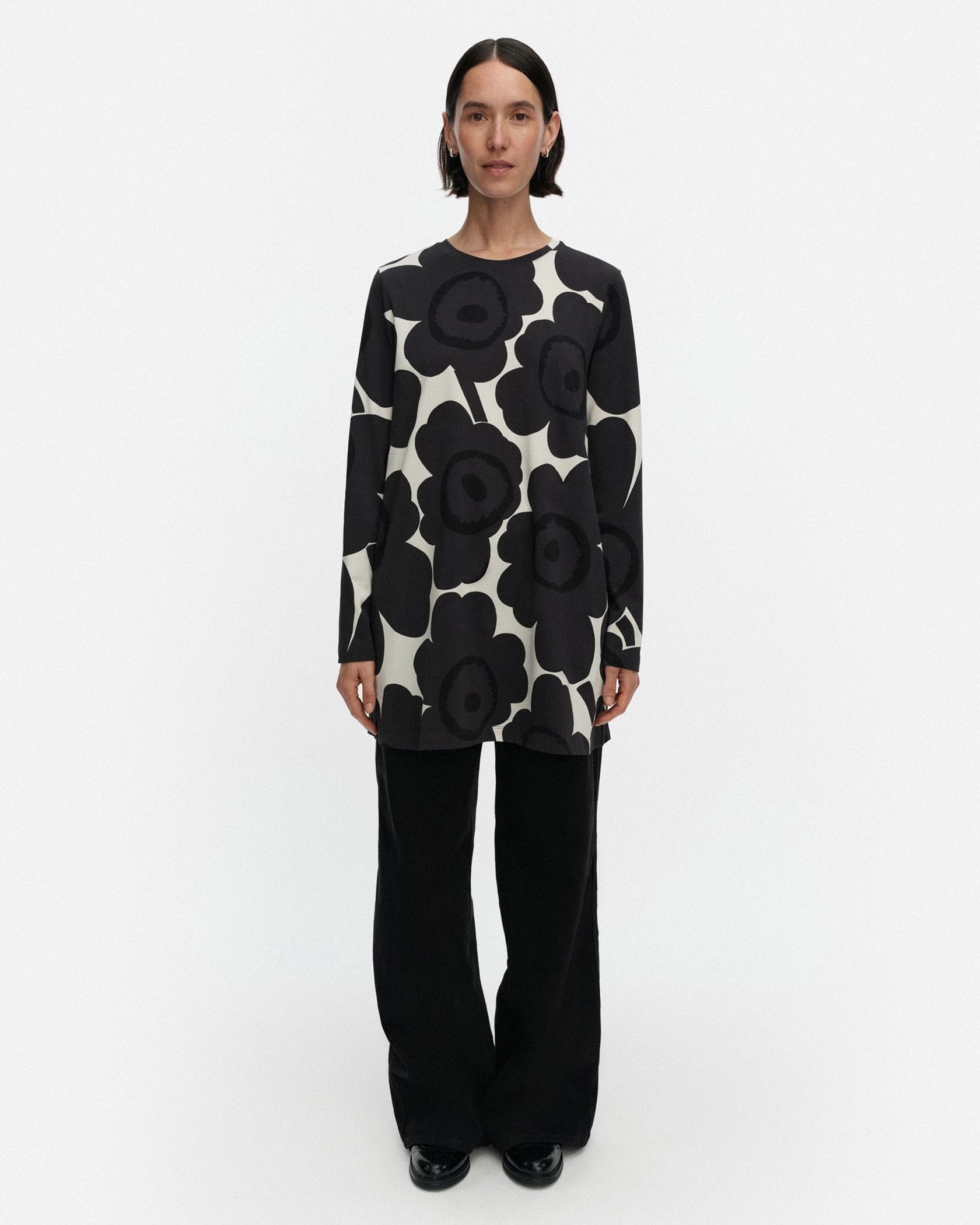 マリメッコ　marimekkoチュニックワンピース　Mサイズ marimekko - マリメッコ ワンピース チュニック サイズ36の通販 by