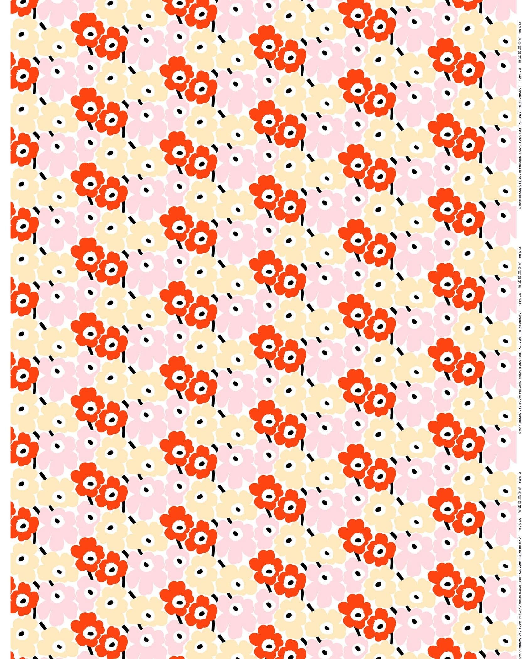 【日本限定】Mini Unikko コットンファブリック