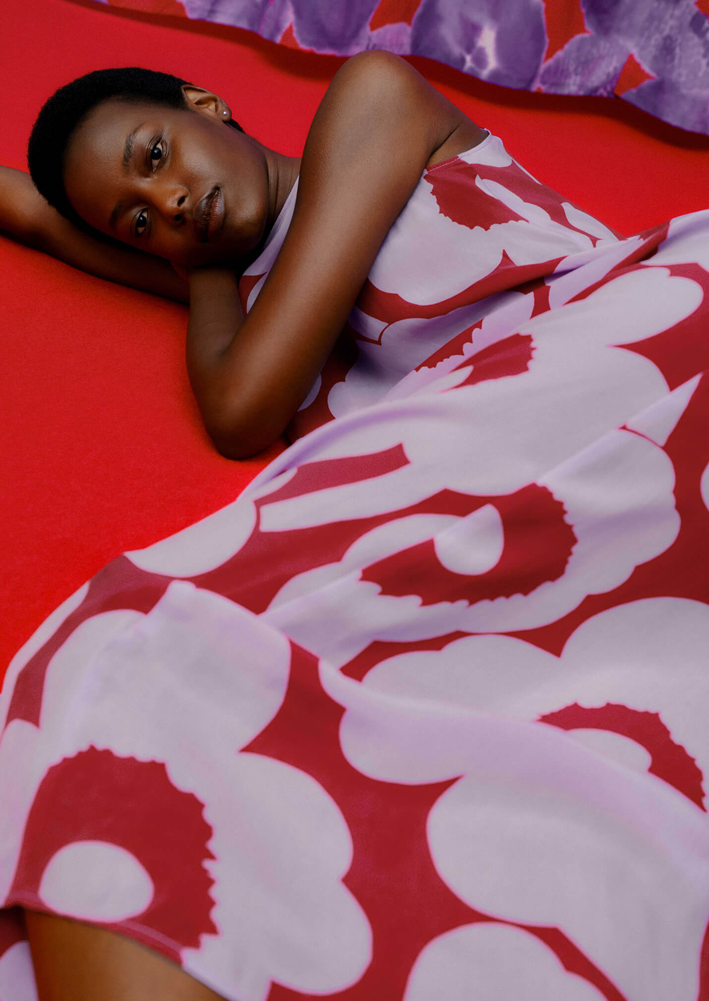 【 マリメッコ 】　ウニッコ　花柄　リボン　ワンピース　サイズ36 マリメッコ marimekko ＜Ludzia Unikko＞ワンピース | chuffy